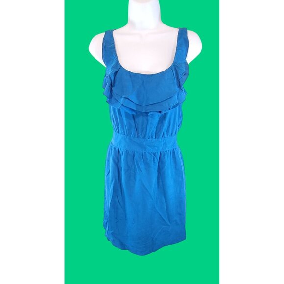Ann Taylor Loft Blue Silk Dress Size 0 NEW NWT $89.50 Sleeveless - Picture 1 of 8